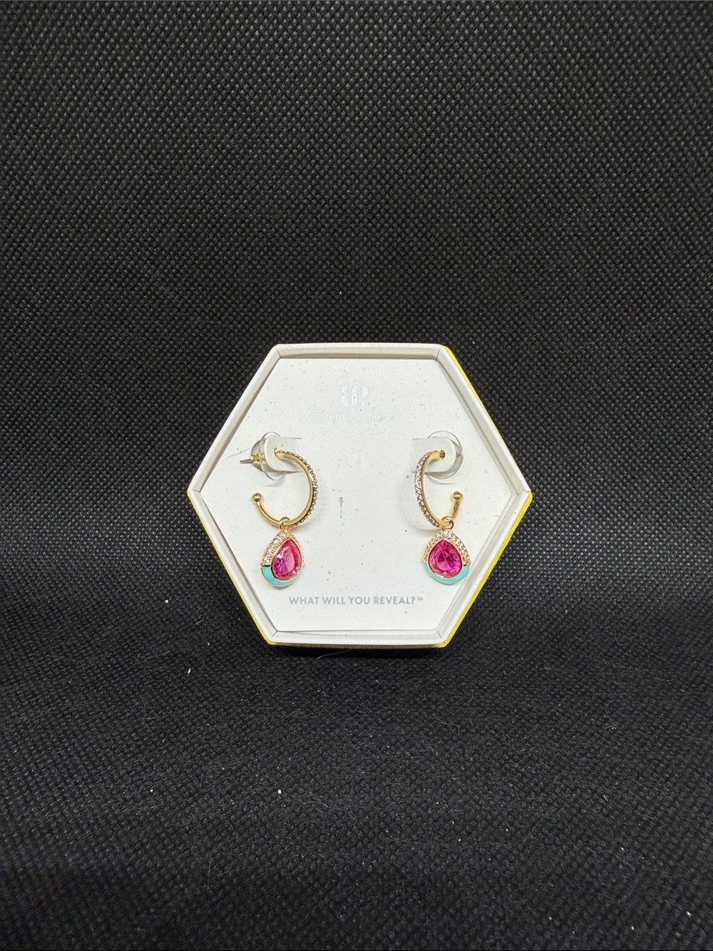 I’m Yours, Sweetheart Rose Corundum and Teal Enamel on Gold